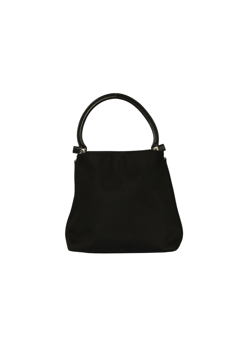 LEATHER-TRIMMED HOBO BAG