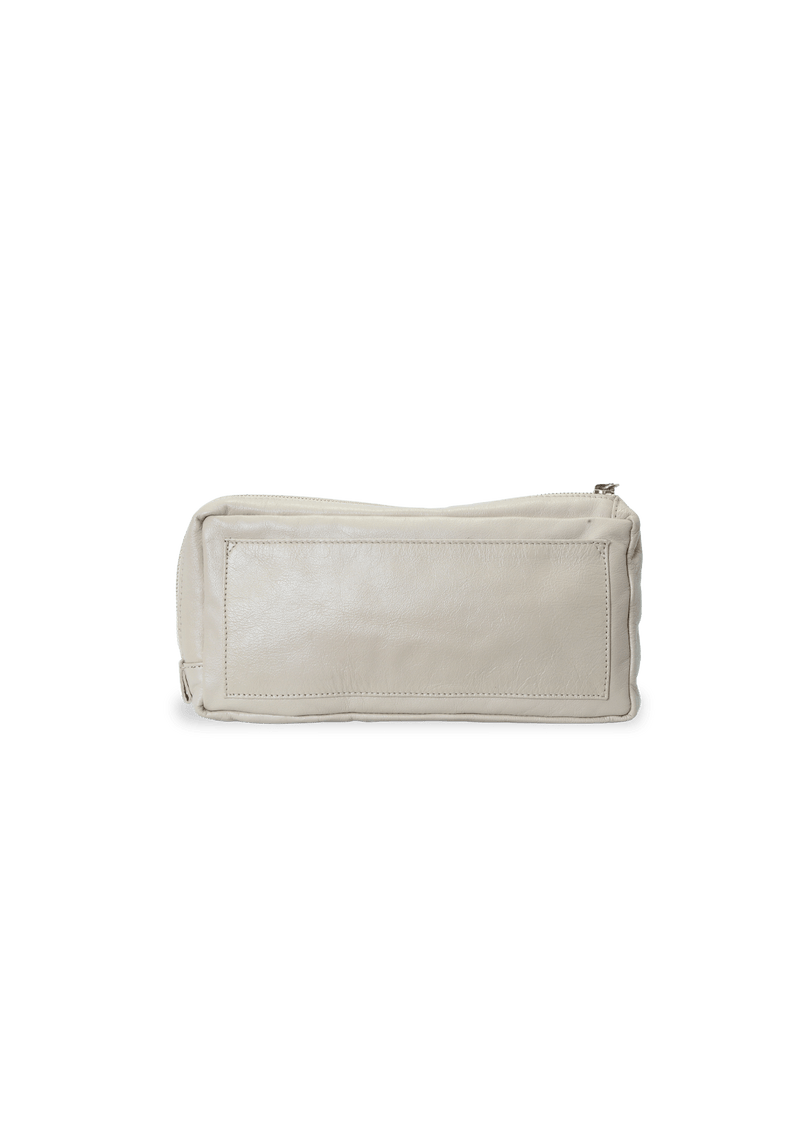 LEATHER ZIP CLUTCH