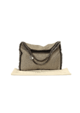 LINEN FALABELLA FOLD-OVER TOTE