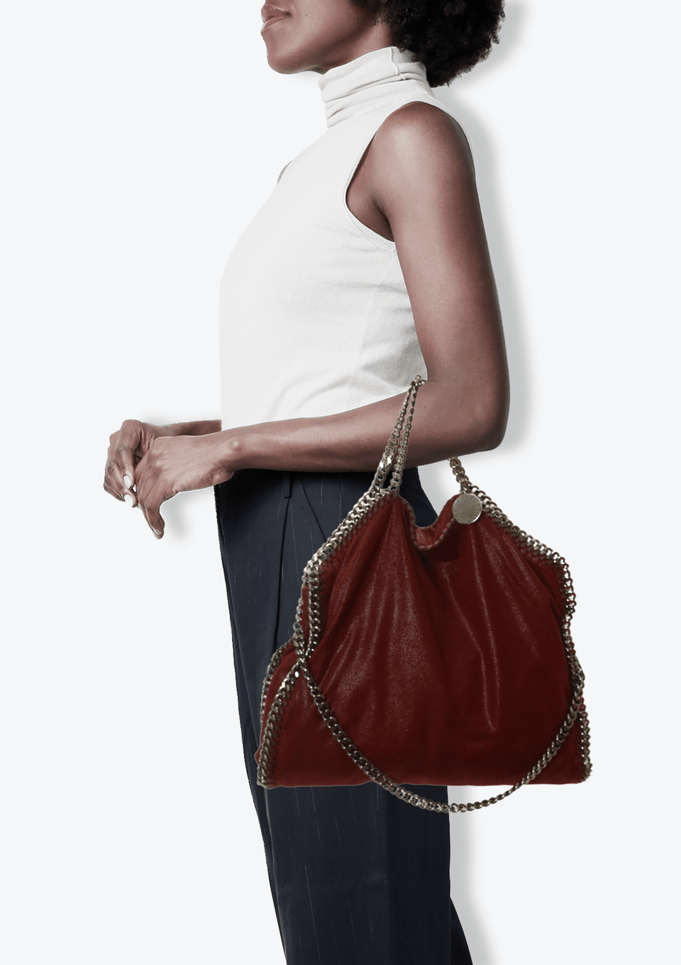Bolsa Stella McCartney Shaggy Deer Fold Over Falabella Satchel