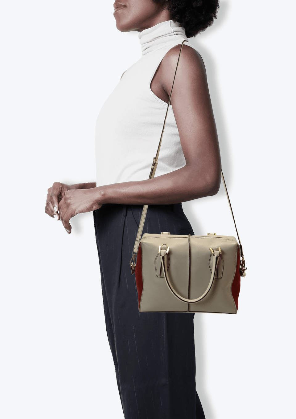 LEATHER BICOLOR BAG