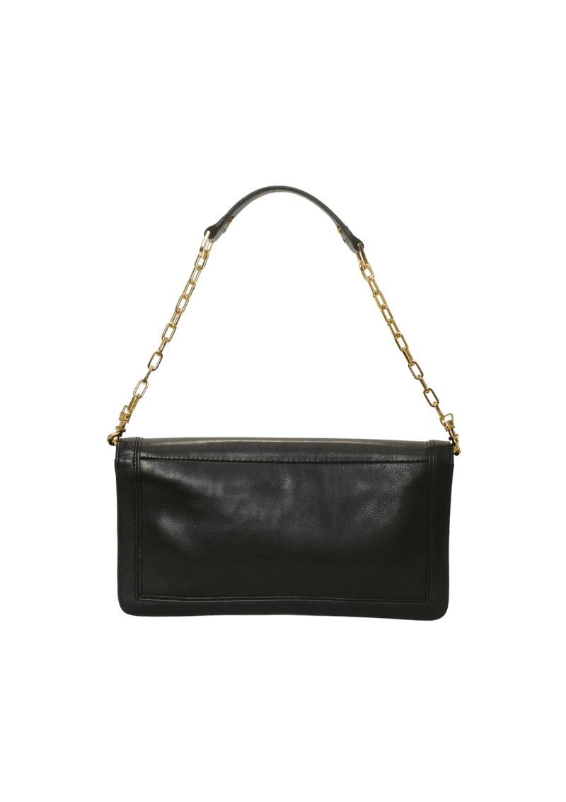 CHAIN LEATHER FLAP BAG