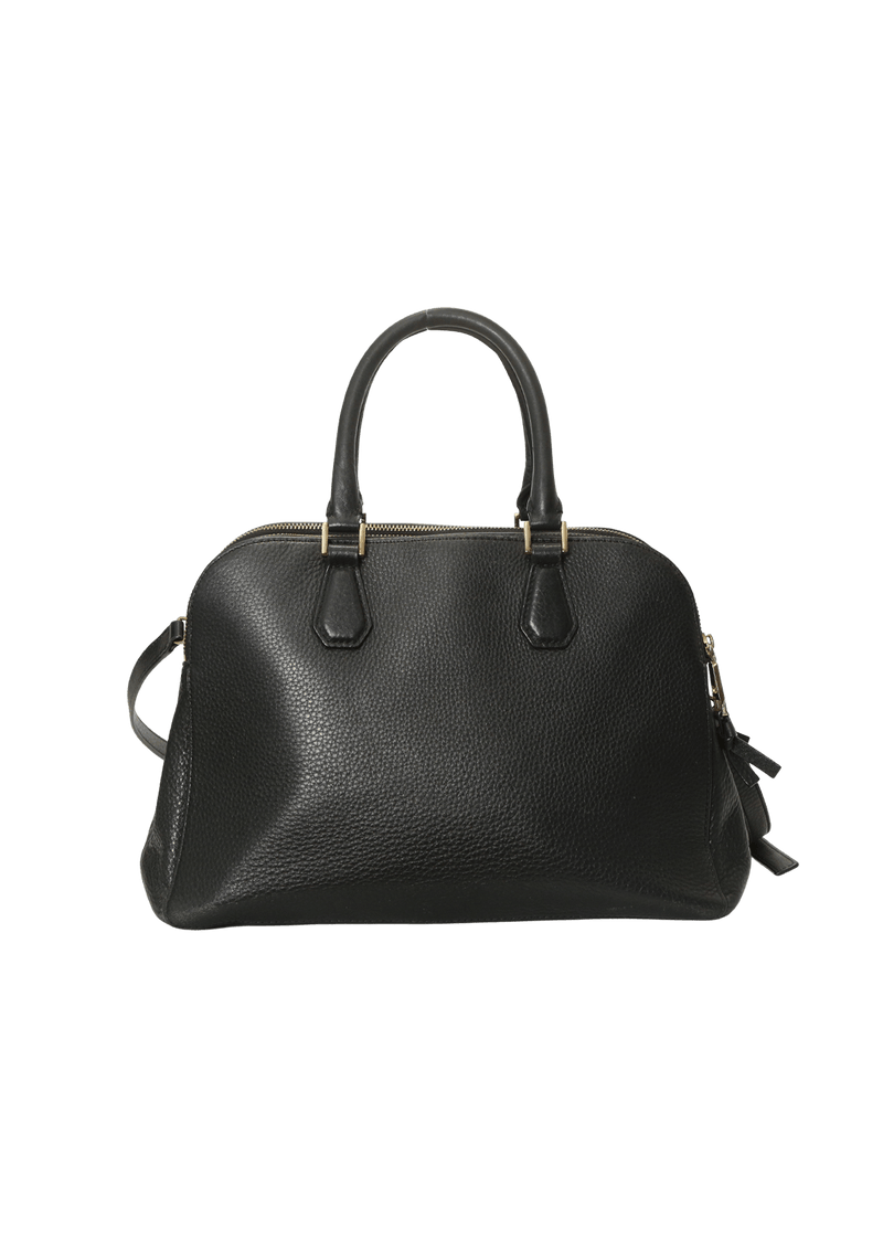 LEATHER ROBISON DOME SATCHEL BAG