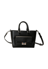 T-LOCK LEATHER BAG