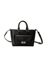 T-LOCK LEATHER BAG