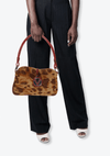 LIZARD-TRIMMED PONYHAIR BAG