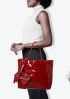 PATENT LEATHER BOW BAG