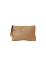 ROCKSTUD LEATHER POUCH