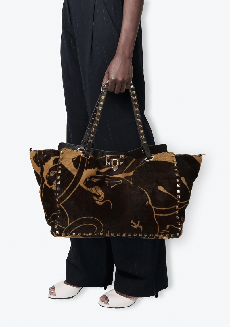 ROCKSTUD PANTHER TOTE