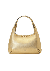 SMALL ROCKSTUD METALLIC HOBO