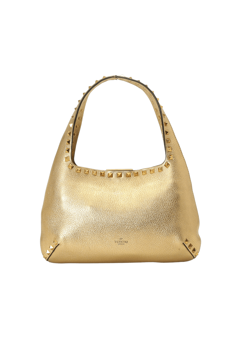 SMALL ROCKSTUD METALLIC HOBO