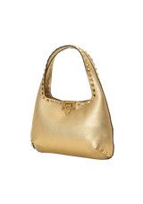 SMALL ROCKSTUD METALLIC HOBO