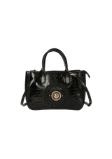 PATENT LEATHER SATCHEL BAG