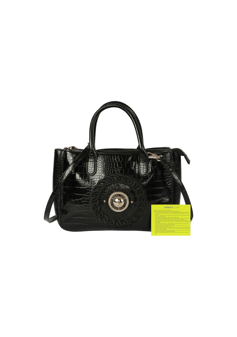 PATENT LEATHER SATCHEL BAG