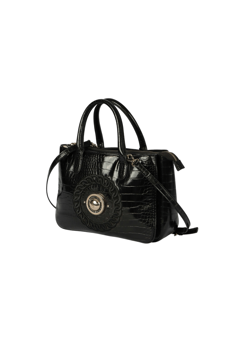 PATENT LEATHER SATCHEL BAG