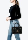 PATENT LEATHER SATCHEL BAG