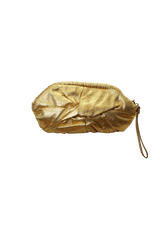 METALLIC LEATHER CLUTCH