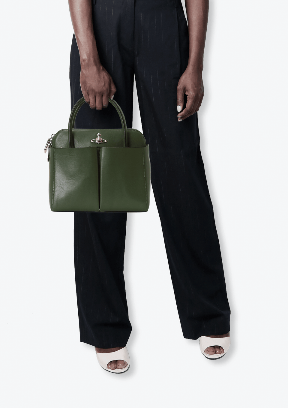 Bolsa Vivienne Westwood Orb Handle Bag Verde Original – Gringa Bolsa Vivienne Westwood Orb Handle Bag Verde Original – Gringa