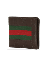 WEB ACCENT LEATHER WALLET