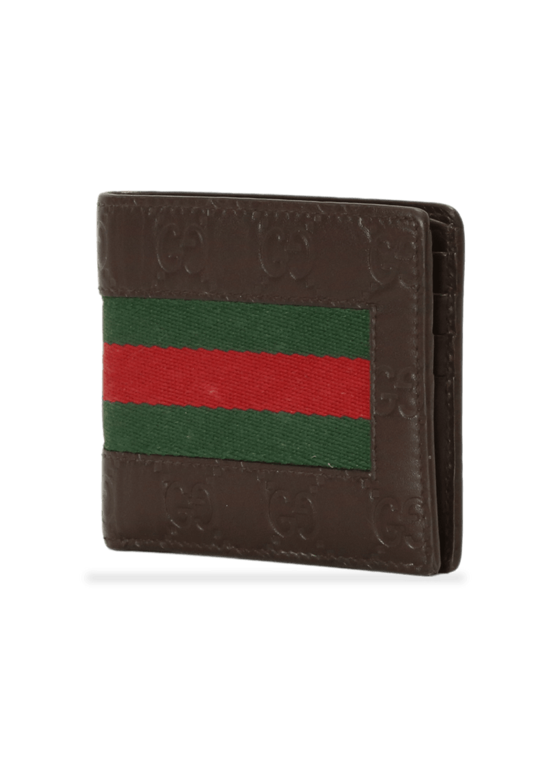 WEB ACCENT LEATHER WALLET