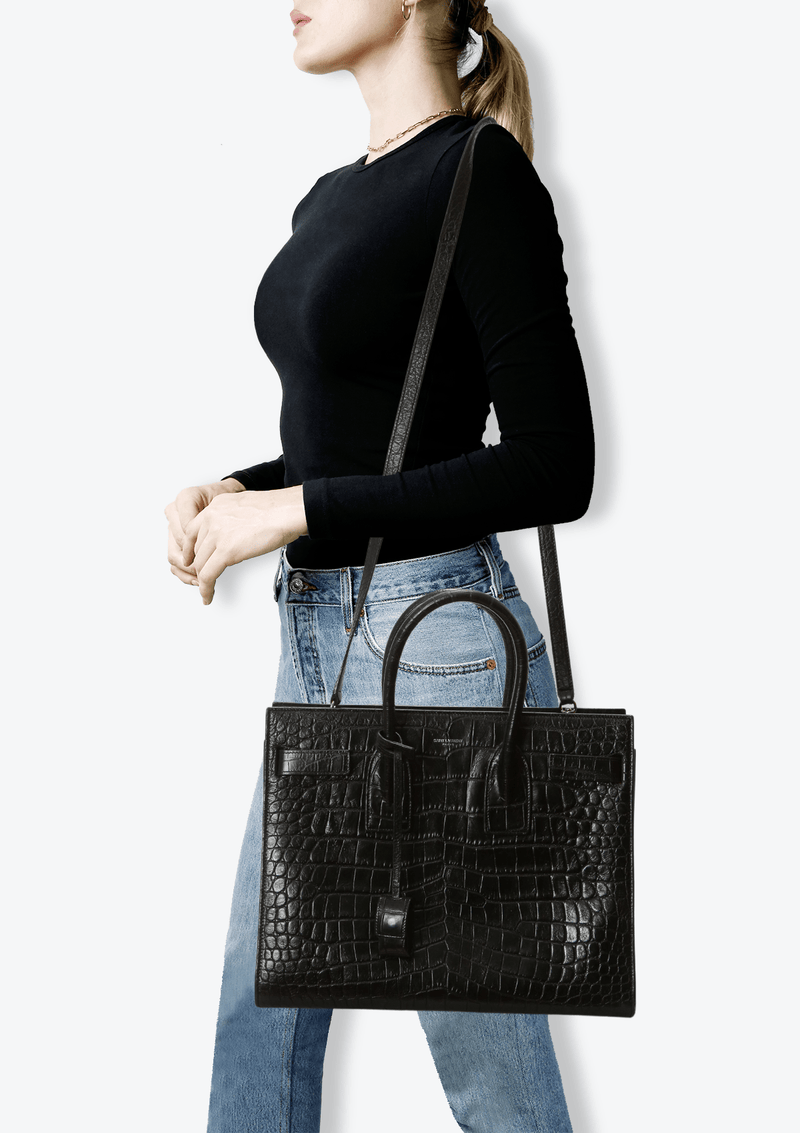 SAC DE JOUR SMALL CROCODILE EMBOSSED