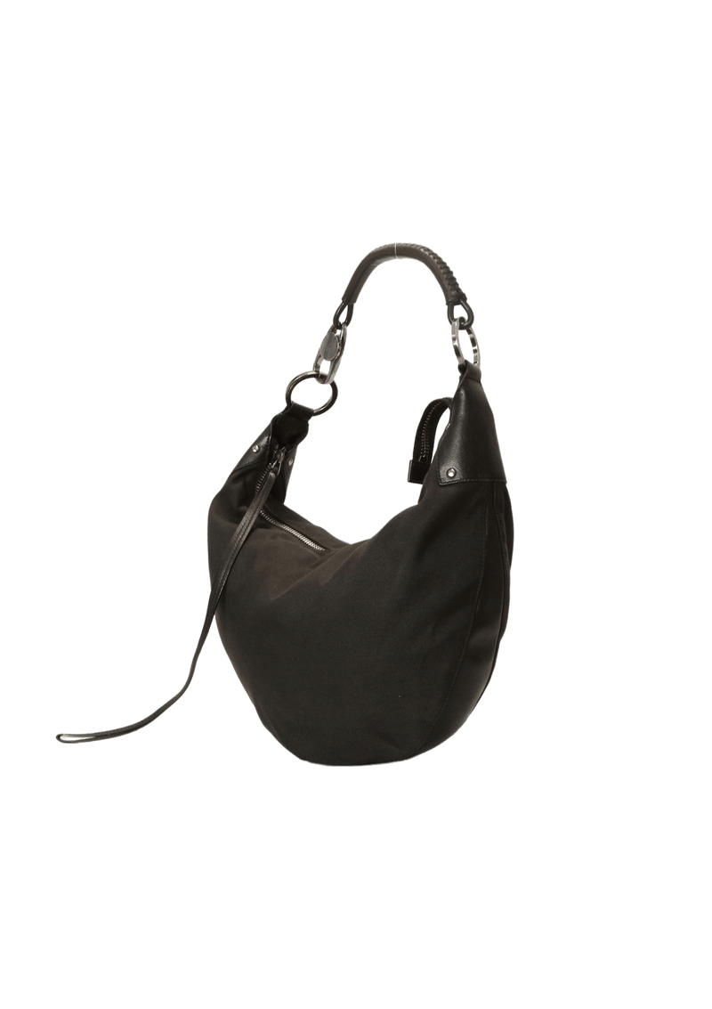 SUEDE HALF MOON BAG