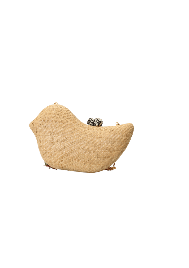 PASSÁRO RÁFIA CLUTCH