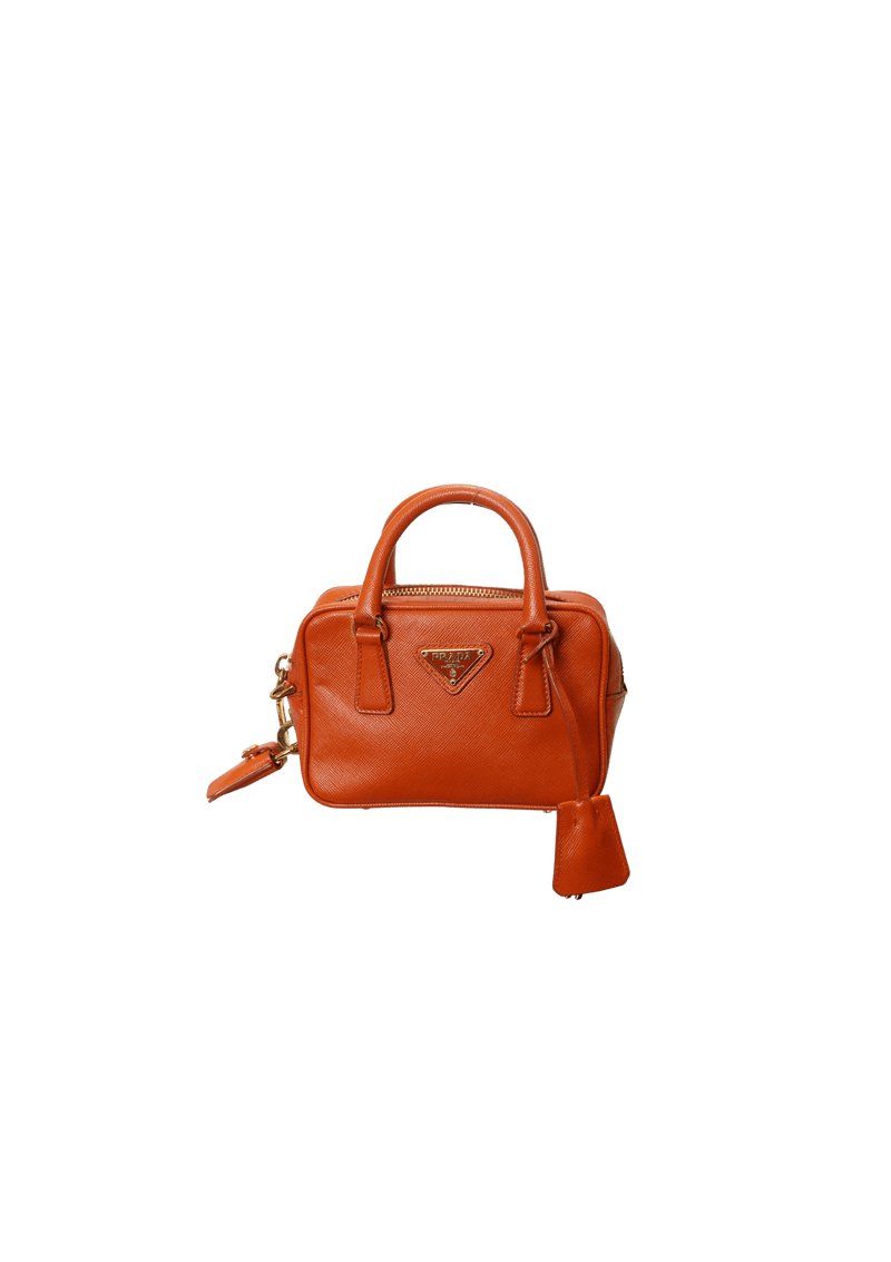 MINI SAFFIANO DOUBLE ZIP CAMERA BAG