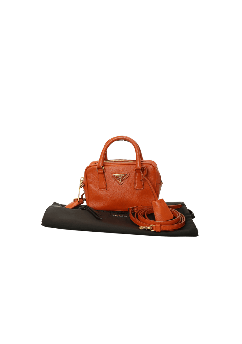 MINI SAFFIANO DOUBLE ZIP CAMERA BAG