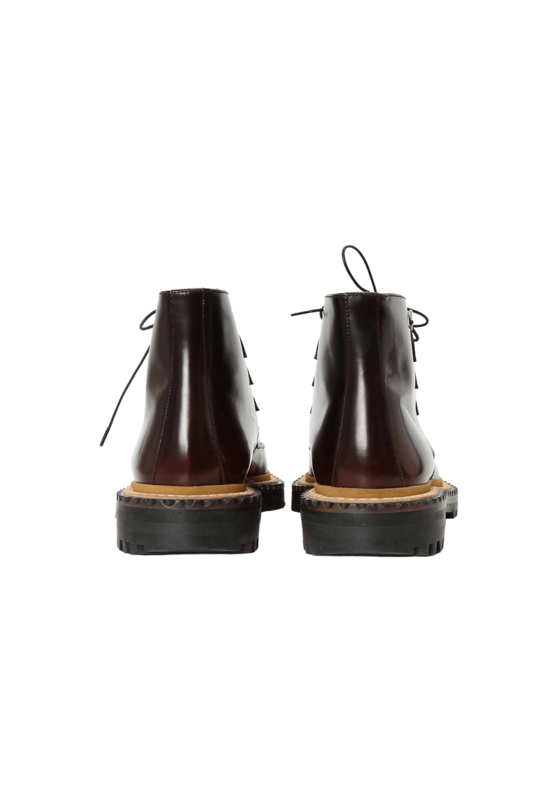 LEATHER COMBAT BOOTS 38