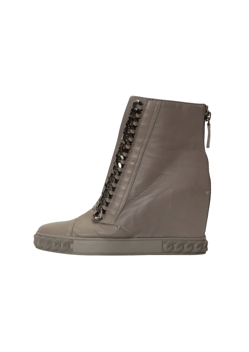 LEATHER COMBAT BOOTS 37