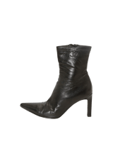 LEATHER INTERLOCKING CC LOGO BOOTS 35