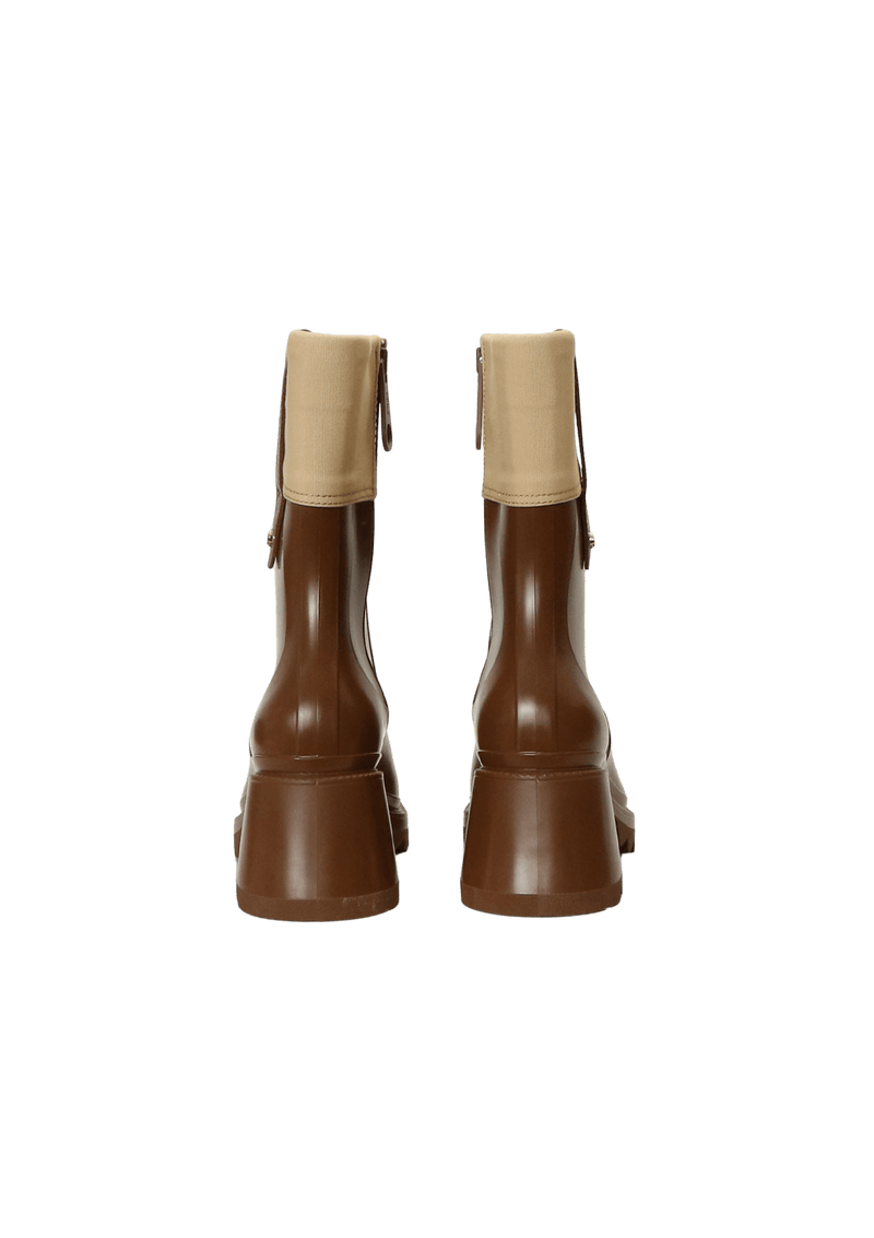 RUBBER BETTY BLOCK-HEEL BOOTS 38