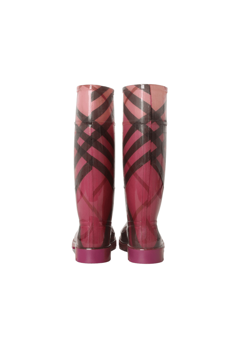 Bota Galocha House Check Rubber Boots 39 Rosa Original Gringa