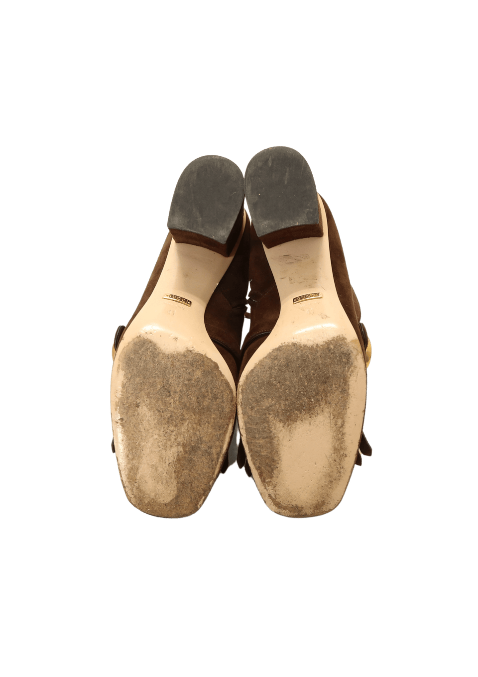 Bota Gucci Double G Logo Suede Boots 39 Marrom Original – Gringa