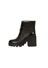 RHOMBUS QUILTED TRIP ANKLE BOOTS 36.5