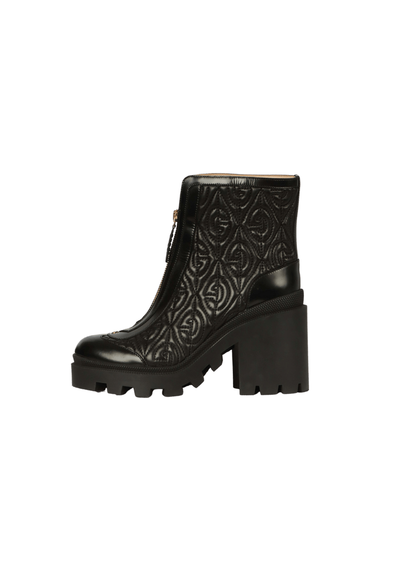 RHOMBUS QUILTED TRIP ANKLE BOOTS 36.5