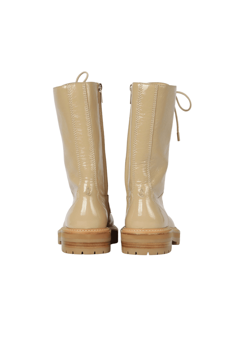 CORA PATENT COMBAT BOOTS 36.5