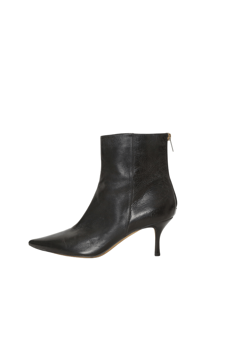 LEATHER ANKLE BOOTS 36.5