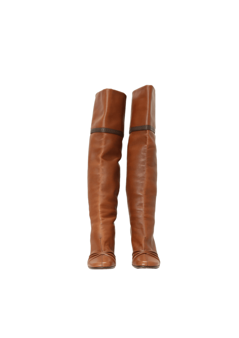 Bota Louis Vuitton Leather Boots Caramelo Original – Gringa