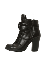 LEATHER COMBAT BOOTS 37