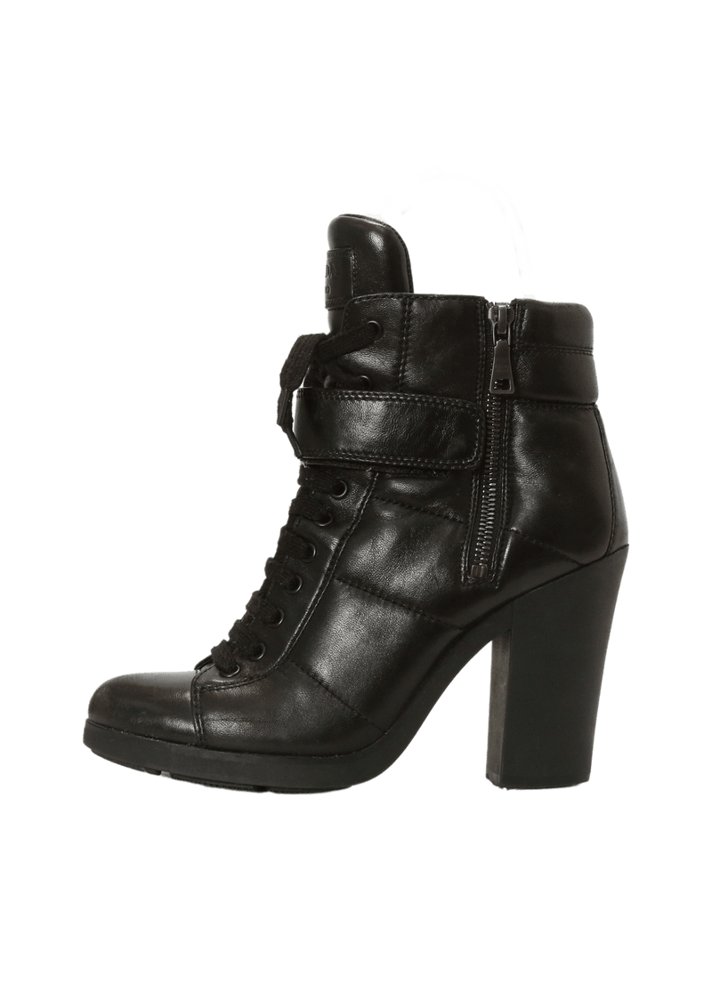 LEATHER COMBAT BOOTS 37