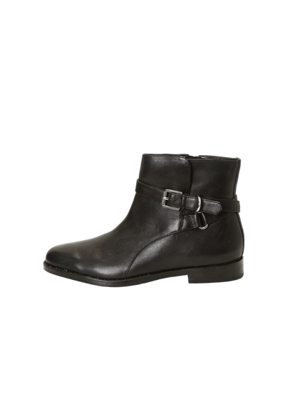 Bota Ralph Lauren Leather Boots 38.5 Preta Original Gringa