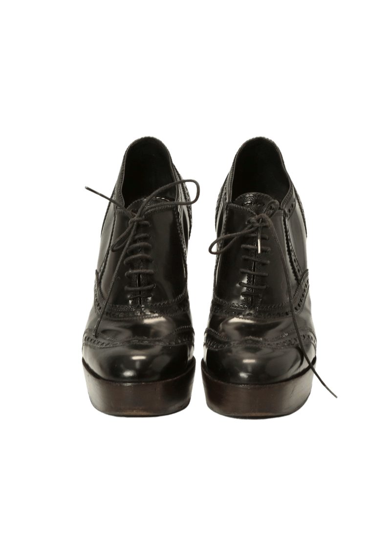 LEATHER LACE-UP BOOTS 36