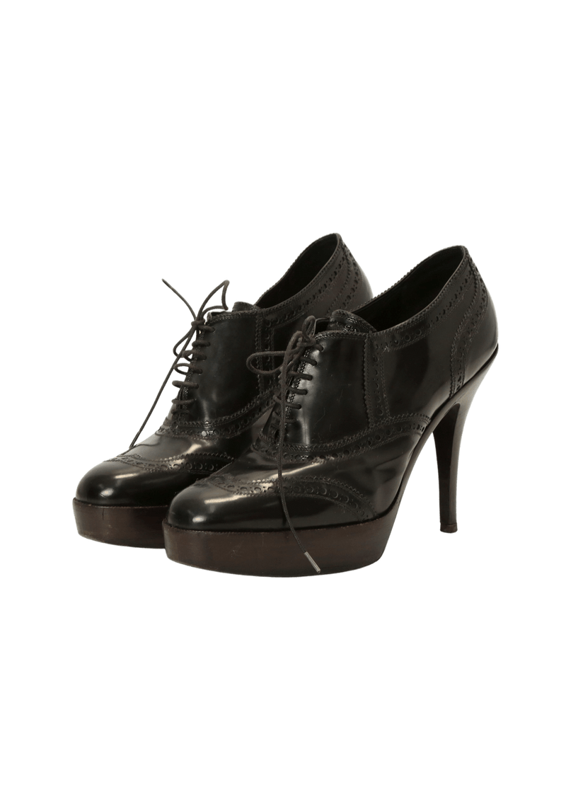 LEATHER LACE-UP BOOTS 36