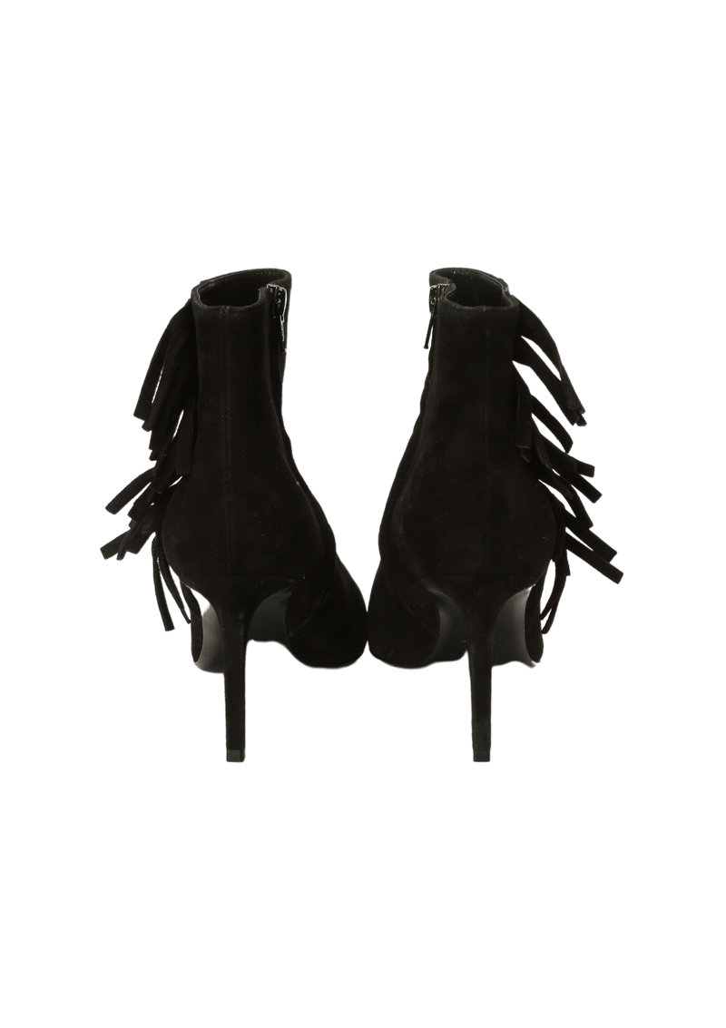 SUEDE FRINGE TRIM BOOTS 36