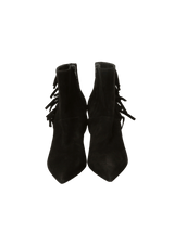 SUEDE FRINGE TRIM BOOTS 36