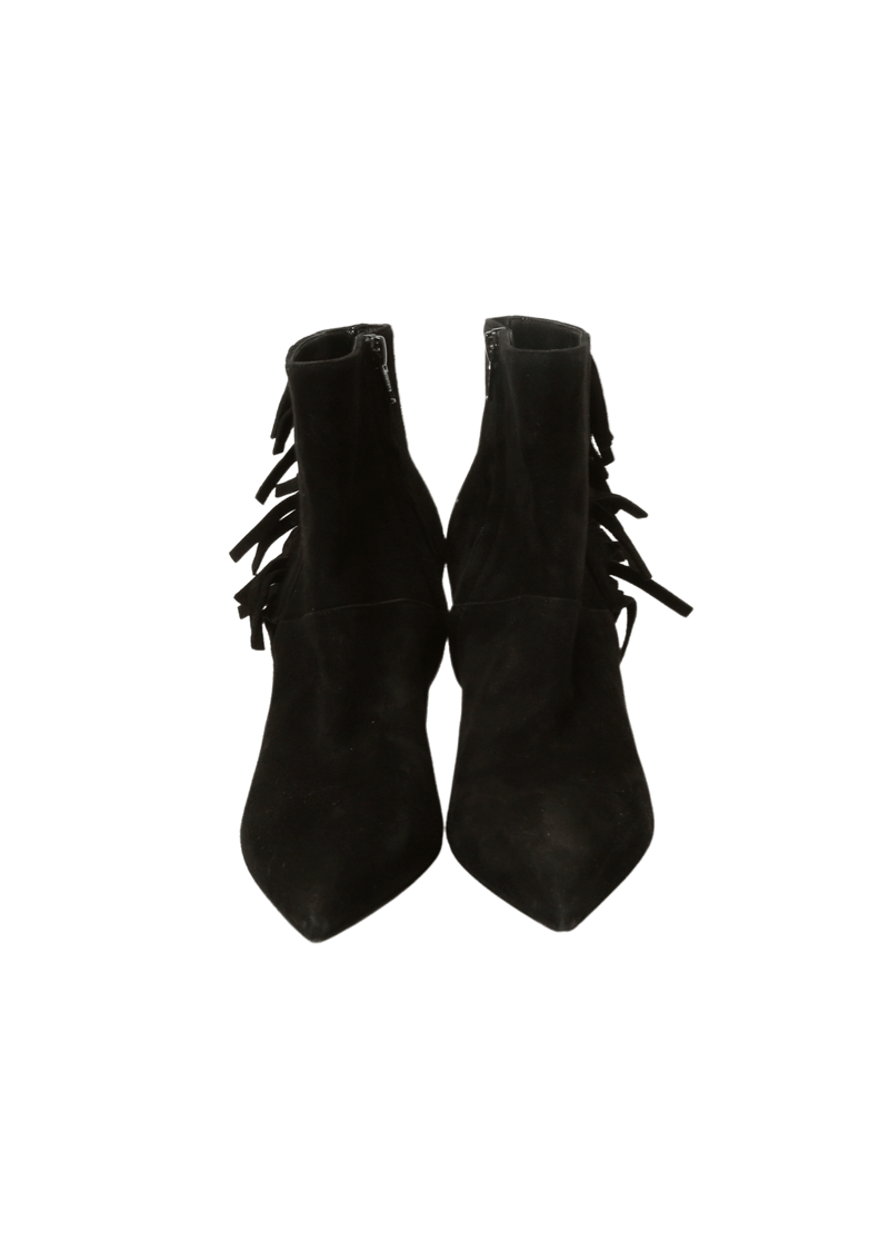 SUEDE FRINGE TRIM BOOTS 36