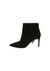 SUEDE FRINGE TRIM BOOTS 36