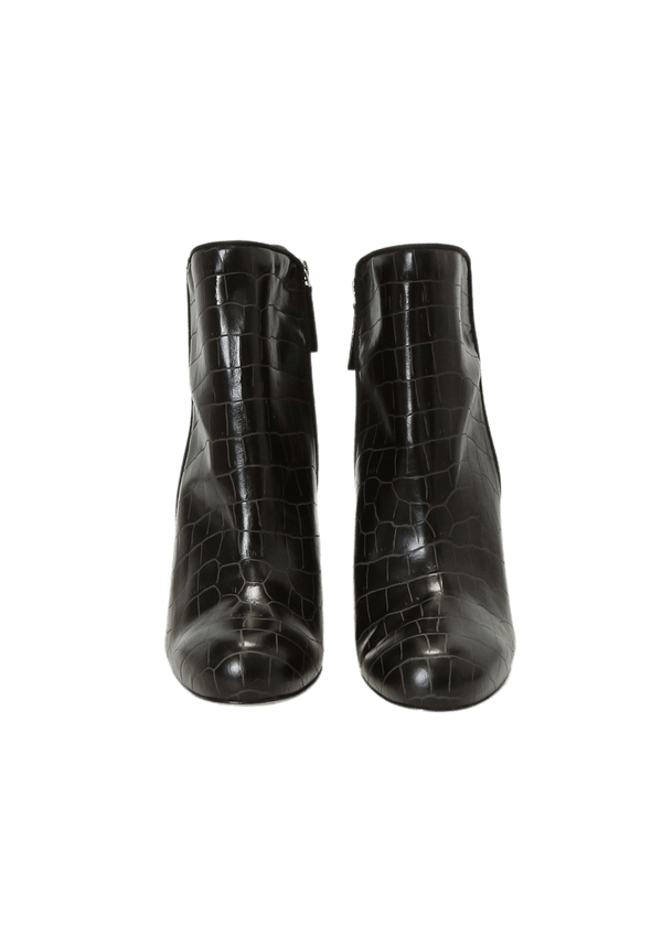 EMBOSSED LEATHER BOOTS 37